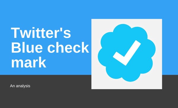 Twitter's Blue check mark analysis