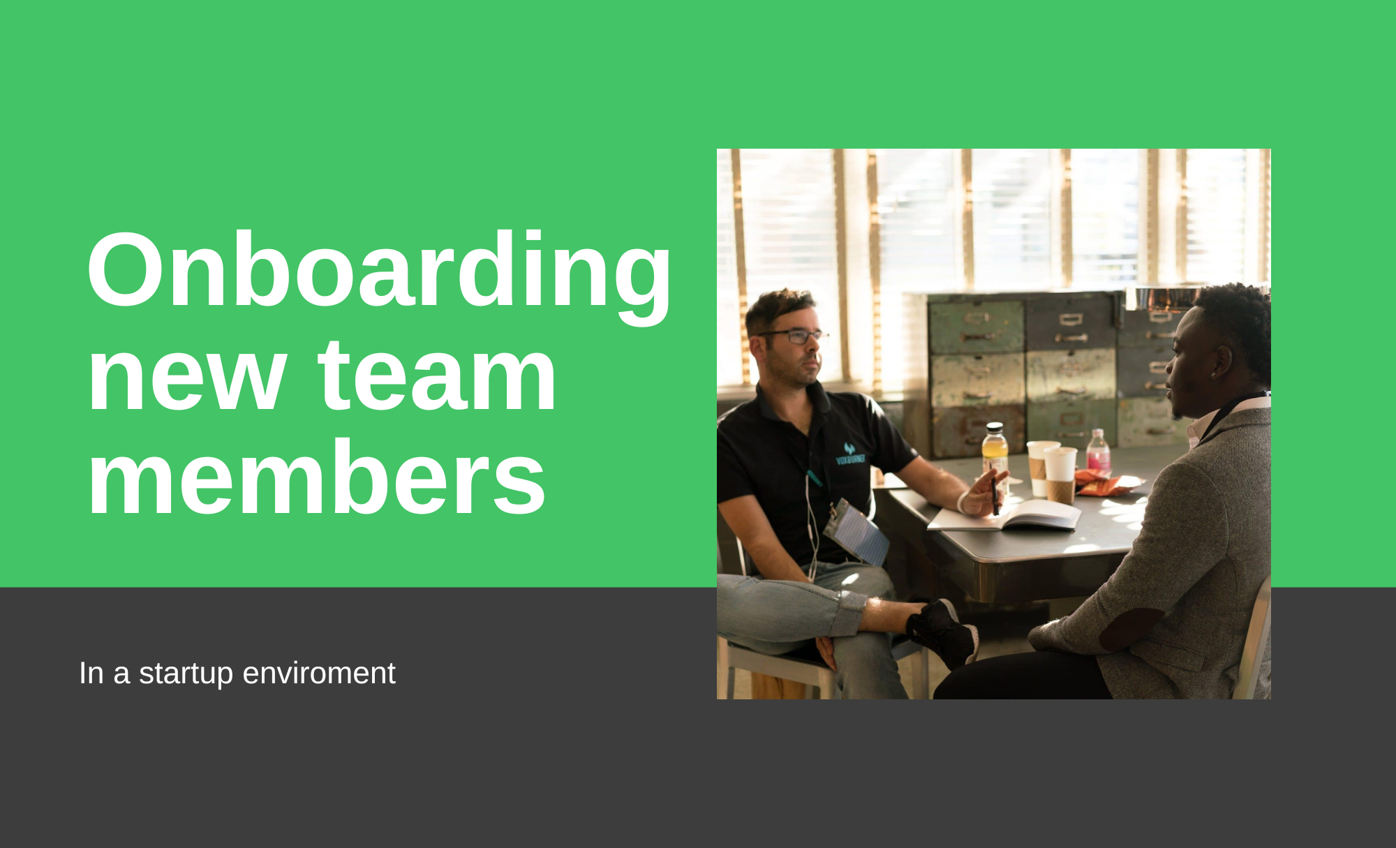 Onboarding new team members in a startup